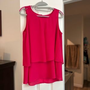 Hot Pink (warm tone) Sleeveless Blouse